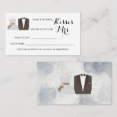 Hoeveel Kisses voor Mrs B & G Shower-spelkaart Plaatskaartje (Voorkant / Achterkant)