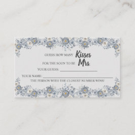 Hoeveel Kisses voor Mrs Shower Grey Game Kaart Plaatskaartje