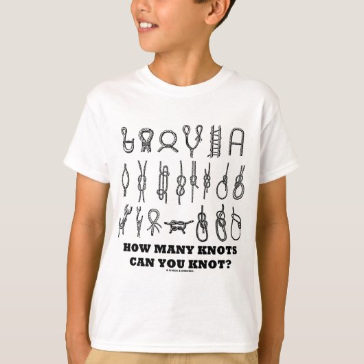 Hoeveel knopen kun je kennen? t-shirt (Voorkant)