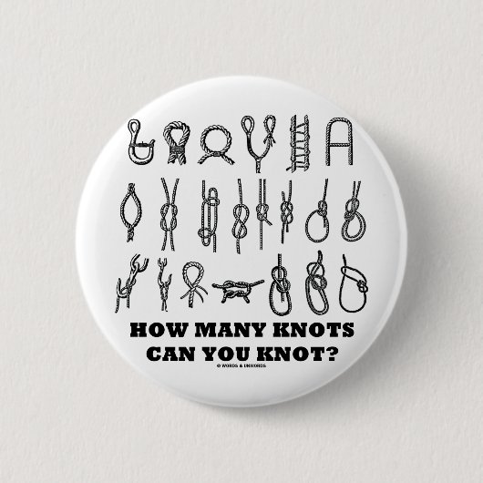 Hoeveel knopen weet je? ronde button 5,7 cm (Voorkant)