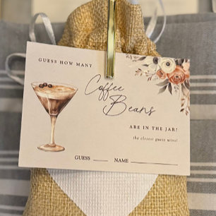 Hoeveel koffiebonen Espresso Martini Douche Informatiekaartje