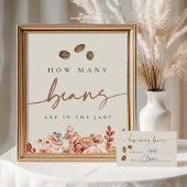 Hoeveel koffiebonen zitten er in het potje spelbor poster