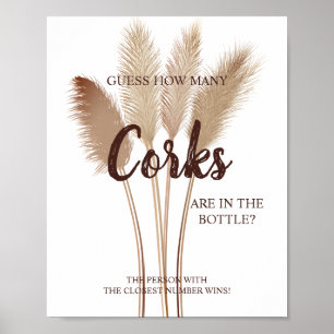 Hoeveel kurken pampas-Vrijgezellenfeest spelmerken Poster