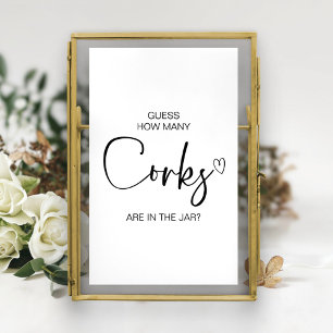 Hoeveel kurken zitten er in het Vrijgezellenfeest Poster