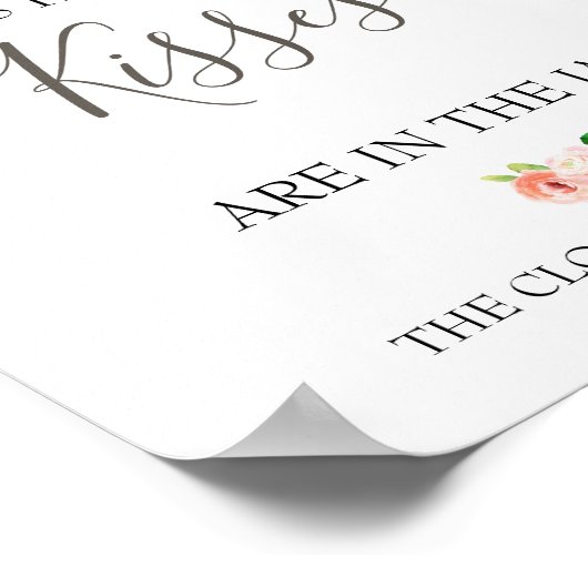 Hoeveel Kusjes Bruidsmeisje Spel Poster (Hoek)