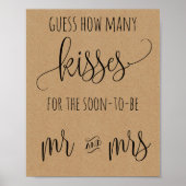 Hoeveel kusjes Mr. en Mrs. Game Sign Poster (Voorkant)