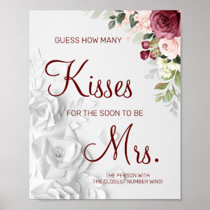 Hoeveel kusjes voor de aanstaande Mrs shower game Poster