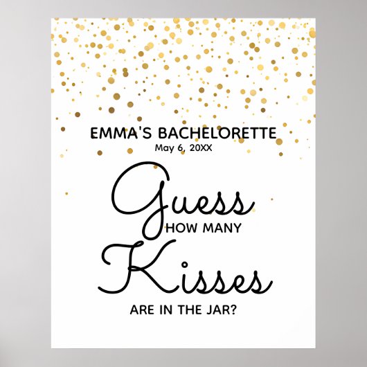 hoeveel kusjes zitten er in de pot douche spel poster (Voorkant)