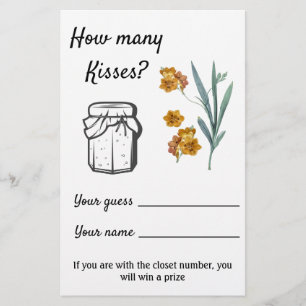 Hoeveel kussen? Bloemen - Game Flyer