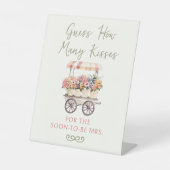 Hoeveel kussen spel Bloemenmarkt Vrijgezellenfeest Reclamebord Met Voetstuk (Voorkant)