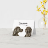 Hoeveel Liefde van I weet u? (Weimaraner) Kaart (Gele Bloem)