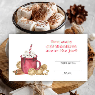 Hoeveel marshmallow spel - Hot cacao baby shower Informatiekaartje
