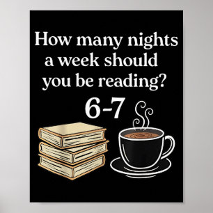 Hoeveel Nachten 6 7 Meme Grappig Lezen Boek Liefhe Poster