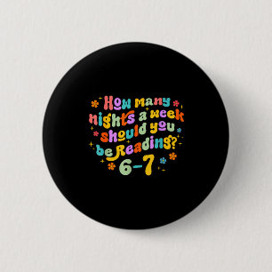Hoeveel Nachten Lezen 67 Grappige Meme Zes Zeven L Ronde Button 5,7 Cm