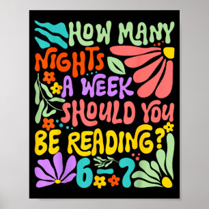 Hoeveel nachten per week moet je 67 Me lezen Poster