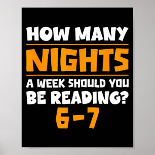 Hoeveel nachten per week moet je 6-7 B lezen Poster