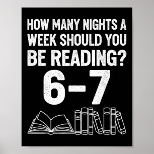 Hoeveel nachten per week moet je 6 7 M lezen Poster
