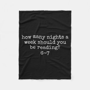 Hoeveel nachten per week moet je lezen 6 7 M Fleece Deken