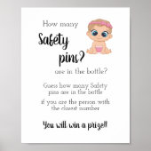 Hoeveel "Safety Pins Baby Girl" Poster (Voorkant)