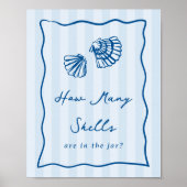 "Hoeveel Shells" Vrijgezellenfeest Spelbord Poster (Voorkant)