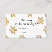 Hoeveel snoepjes/Gingerbrood jongetspel Informatiekaartje (Voorkant)