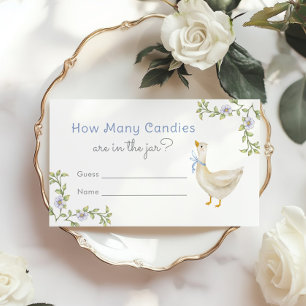 Hoeveel snoepjes Goose Baby shower spel Informatiekaartje