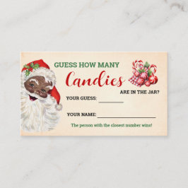 Hoeveel Snoepjes Santa Christmas Game Kaart Plaatskaartje