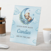 Hoeveel Snoepjes spel Teddy Bear Over The Moon Reclamebord Met Voetstuk (Insitu)