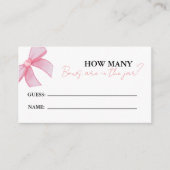 Hoeveel strikken zijn er in het jar vrijgezellenfe informatiekaartje (Voorkant)