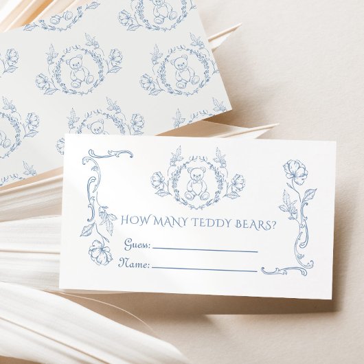 Hoeveel teddyberen Toile lijst Informatiekaartje