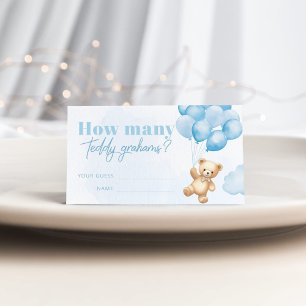 Hoeveel teddygrammen zitten er in het potje blauw informatiekaartje