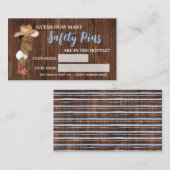 Hoeveel veiligheidsspelden AA Cowboy Shower Game K Plaatskaartje (Voorkant / Achterkant)