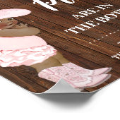 Hoeveel veiligheidsspelden AA Cowgirl Baby shower Poster (Hoek)