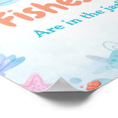 Hoeveel vissen zitten er in de pot Baby Shower spe Poster (Hoek)