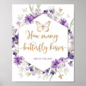 Hoeveel vlinderkussen voor baby shower poster (Voorkant)