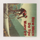 Hoeveel wil je het fietsen legpuzzel (Horizontaal)