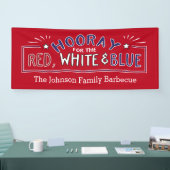 Hoever voor de 4de juli patriottische barbecue spandoek (Beurs)