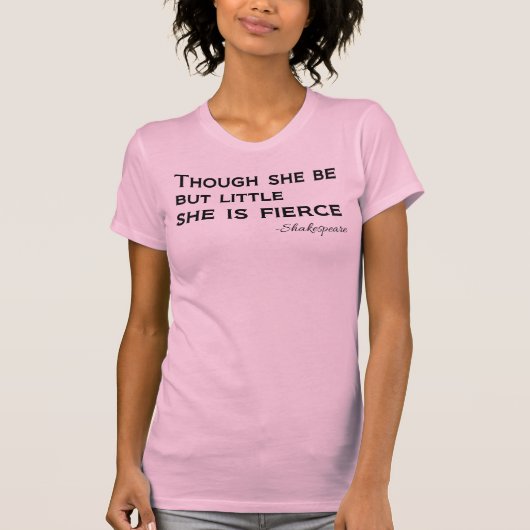 Hoewel ze klein is, is ze fel. Singlet T-shirt (Voorkant)