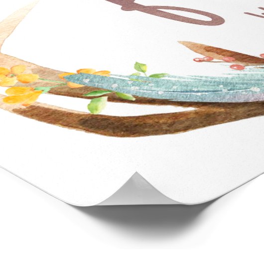 Hoewel Zij Maar Klein Is Is Zij Fel Woudprint Poster (Hoek)