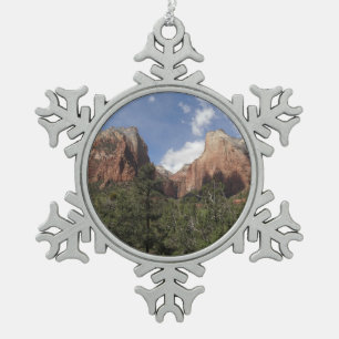 Hof van Patriarchen II in het Nationaal Park Zion Tin Sneeuwvlok Ornament