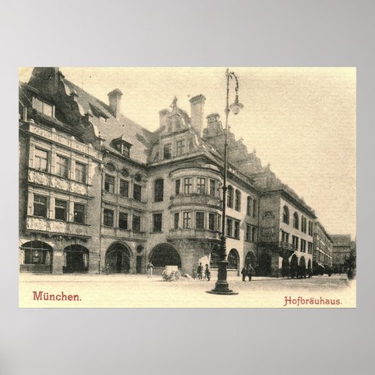 Hofbrauhaus, München, Duitsland 1900  Poster (Voorkant)