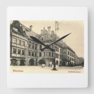 Hofbrauhaus, München, Duitsland 1900 Vierkante Klok