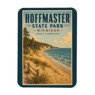Hoffmaster State Park Michigan Illustratie Reizen Magneet