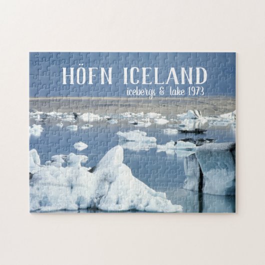 Höfn IJsland Icebergs & Lake Blue Ice Glacier Legpuzzel (Horizontaal)