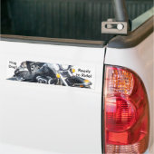 Hog Dog - Klaar om te rijden! Bumpersticker (Op Truck)
