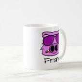 Hog Doodle Face Personnalisé Café Mug (Devant droit)