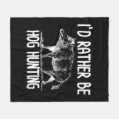 Hog Hunter Boar Hunting Outdoor Fun Fleece Deken (Voorkant (Horizontaal))
