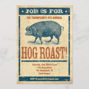 Hog Roast Invitations Kaart