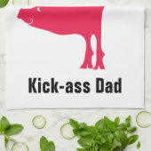 Hog rouge Barbeque Serviette de cuisine (Plié)