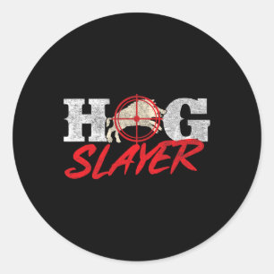 Hog Slayer - Zwijnenjacht Wild Hog Hunter Ronde Sticker